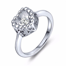 Moda Dancing Diamond Jewelry 925 Silver Rings Wholesales